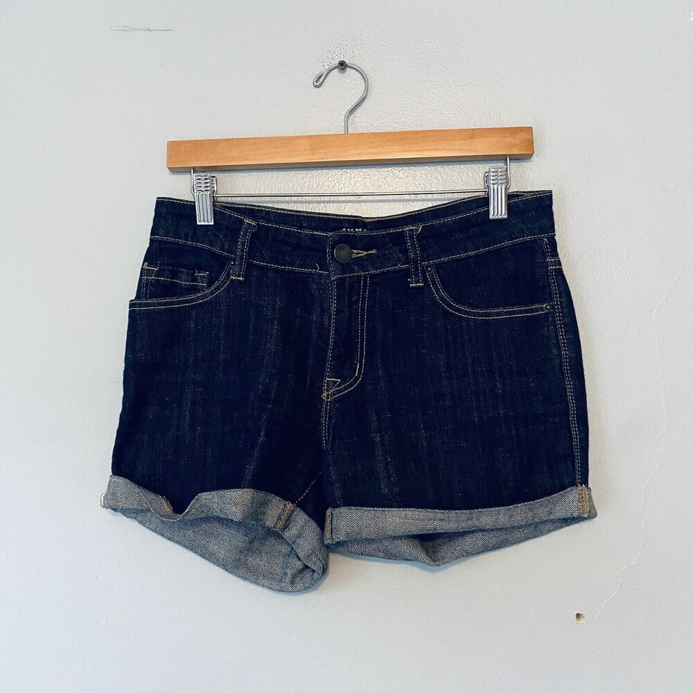 BDG Urban Outfitters Denim Shorts Size 27 Blue Jeans Dark Wash Cuffed Shortie